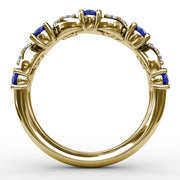 Marquise Sapphire and Diamond Ring