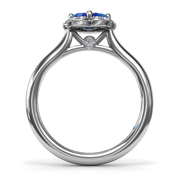 Floral Sapphire and Diamond Ring