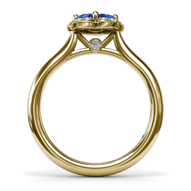 Floral Sapphire and Diamond Ring