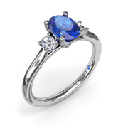 Three Stone Sapphire and Diamond Ring