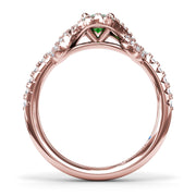 Love Knot Emerald and Diamond Ring