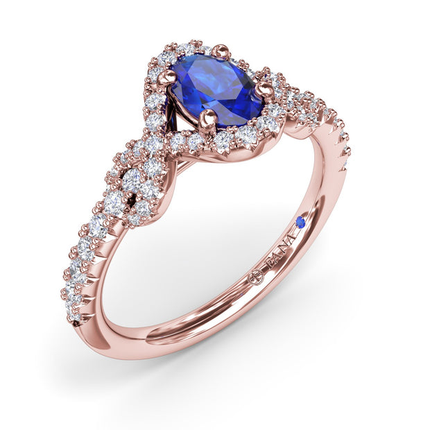 Love Knot Sapphire and Diamond Ring