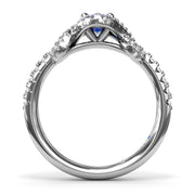 Love Knot Sapphire and Diamond Ring