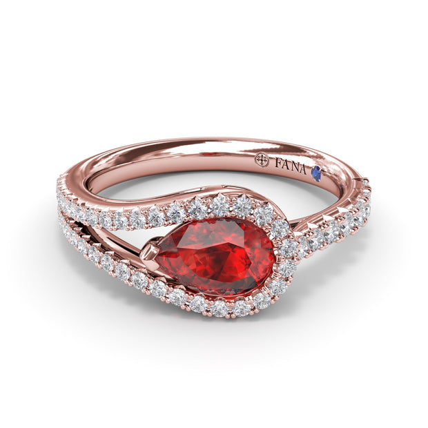 Ruby and Diamond Wrap Ring