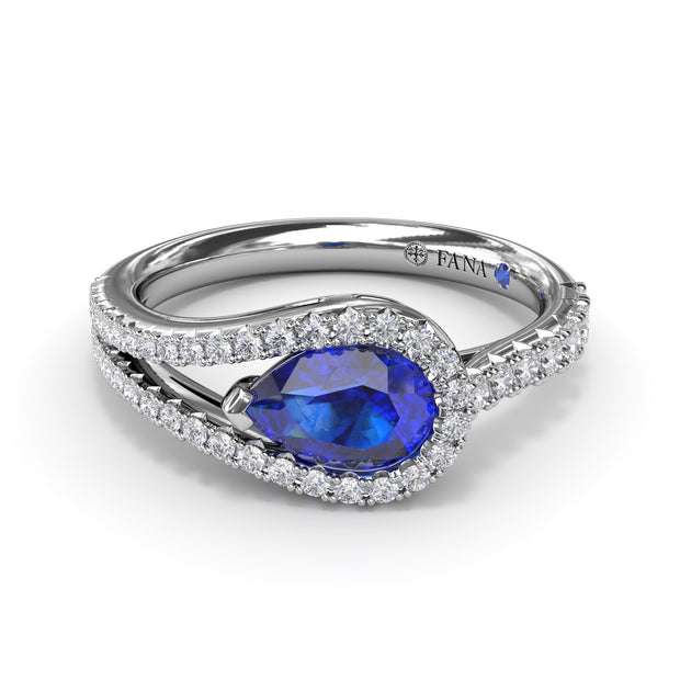 Sapphire and Diamond Wrap Ring