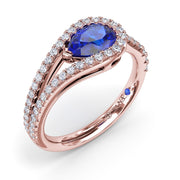 Sapphire and Diamond Wrap Ring