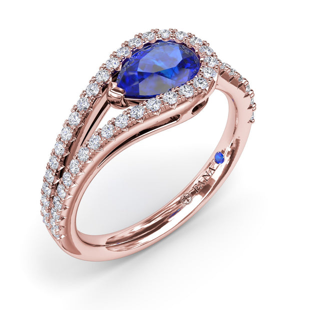Sapphire and Diamond Wrap Ring
