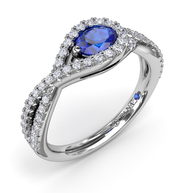 East-to-West Oval Sapphire Ring