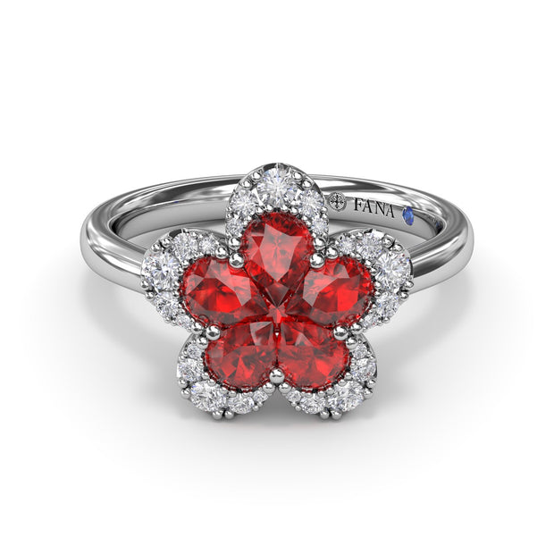 Ruby Magnolia Ring