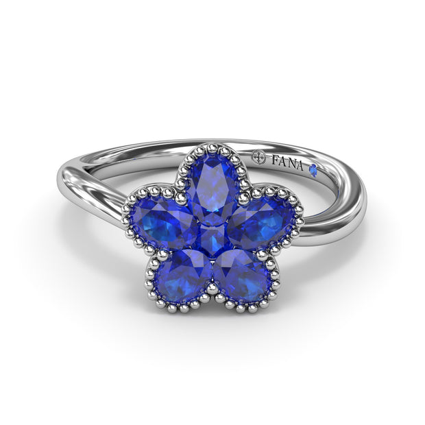 Magnolia Wave Sapphire Ring