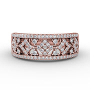 Geometric Pave Diamond Band