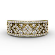 Geometric Pave Diamond Band