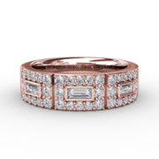 Emerald Cut Diamond Band