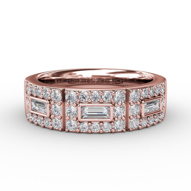 Emerald Cut Diamond Band