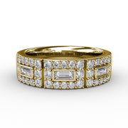 Emerald Cut Diamond Band