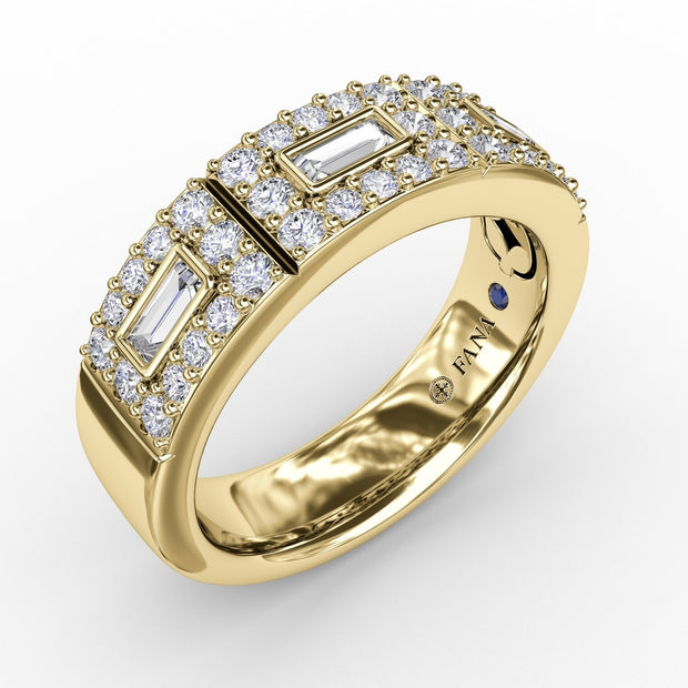 Emerald Cut Diamond Band