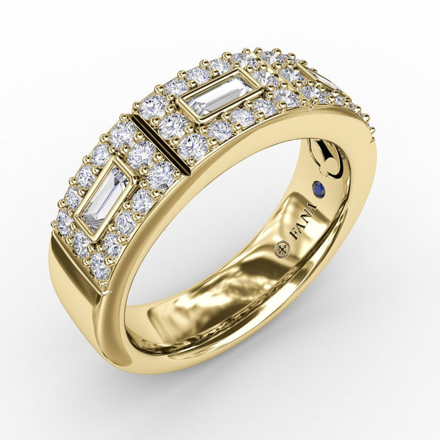 Emerald Cut Diamond Band