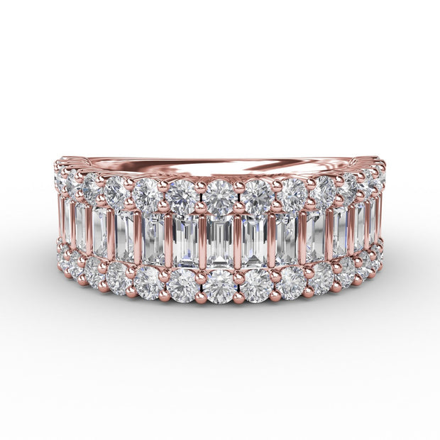 Layered Baguette Diamond Band