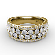 Four-Row Diamond Band