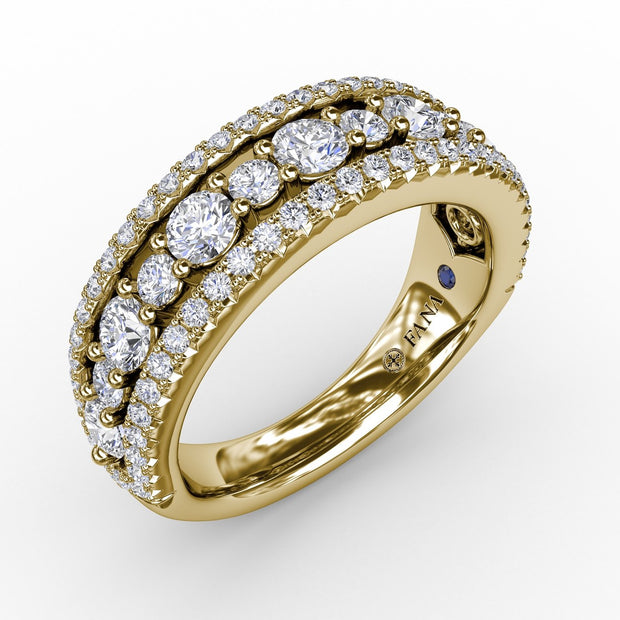 Triple Row Diamond Band