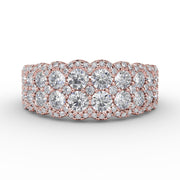 Multi-Layered Round Diamond Band