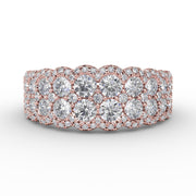 Multi-Layered Round Diamond Band