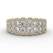 Multi-Layered Round Diamond Band