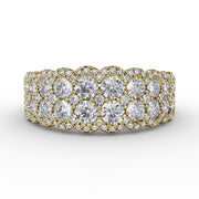 Multi-Layered Round Diamond Band