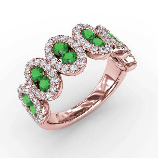 Think Like A Queen Emerald and Diamond Ring