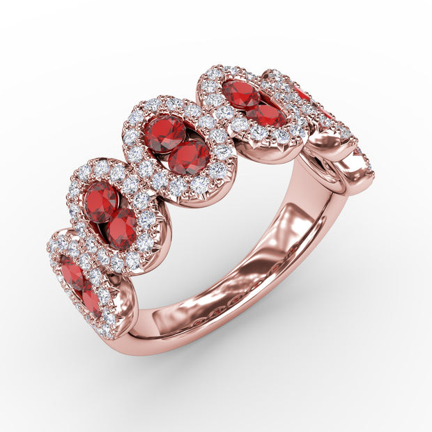 Think Like A Queen Ruby and Diamond Ring