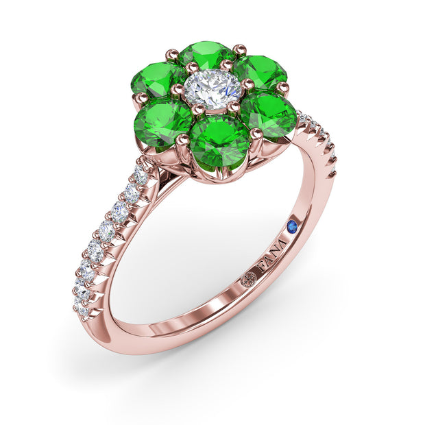 Magnolia Emerald And Diamond Ring