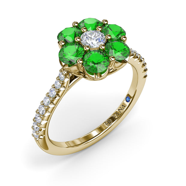 Magnolia Emerald And Diamond Ring