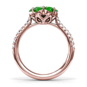 Magnolia Emerald And Diamond Ring