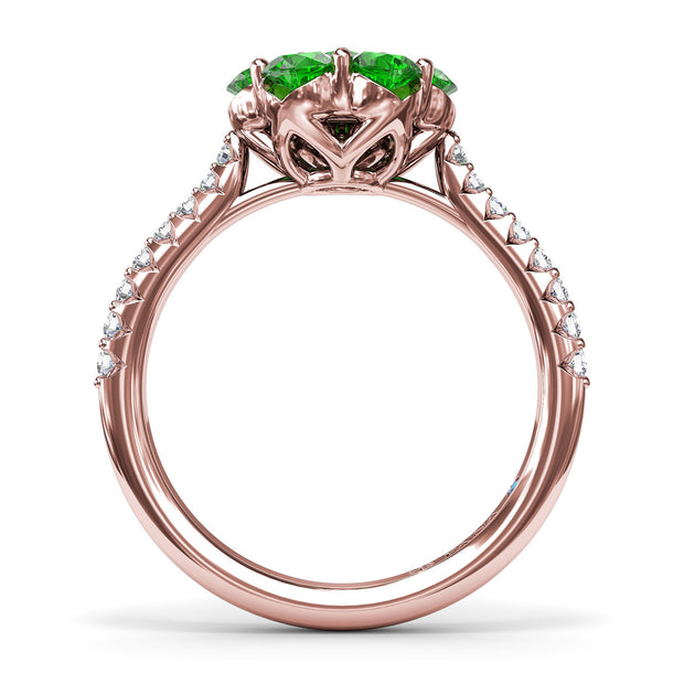 Magnolia Emerald And Diamond Ring