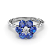 Magnolia Sapphire And Diamond Ring