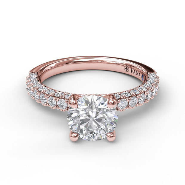 Diamond-Encrusted Engagement Ring