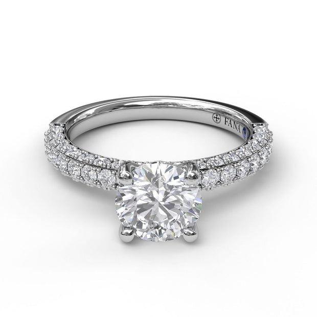 Diamond-Encrusted Engagement Ring