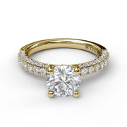 Diamond-Encrusted Engagement Ring