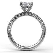 Diamond Engagement Ring with a Delicate Milgrain Edge