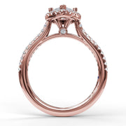 Marquise Diamond With Halo Engagement Ring