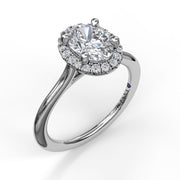 Oval Cut Halo Engagement Ring