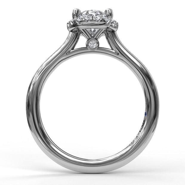 Oval Cut Halo Engagement Ring