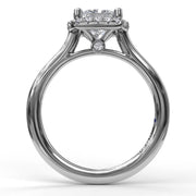 Classic Cushion Halo Engagement Ring