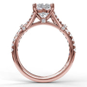 Distinctive Diamond Engagement Ring with a Subtle Split Band
