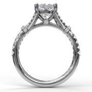 Distinctive Diamond Engagement Ring with a Subtle Split Band