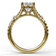 Distinctive Diamond Engagement Ring with a Subtle Split Band