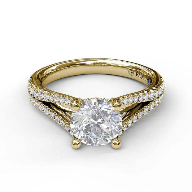 Solitaire With Pave Band