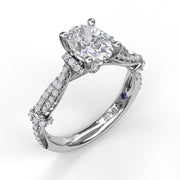 Interwoven Engagement Ring with Delicate Diamond Accents