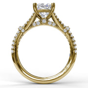 Classic Diamond Engagement Ring with Beautiful Side Detail