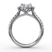 Classic Round Halo Engagement Ring